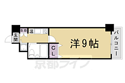 メロディーハイム松原 1Kの間取図画像