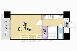 カスタリア京都西七条 2階1Kの間取り