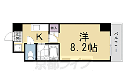 メゾン・ド・エクレール 6階1Kの間取り