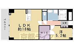 パインフィールド七条 7階1LDKの間取り