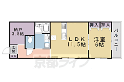 京都地下鉄東西線 東山駅 徒歩2分の賃貸マンション 1階1SLDKの間取り