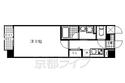 ナディア 1Kの間取図画像
