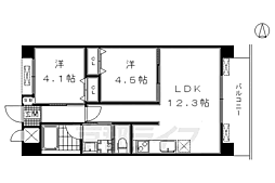 LATTICEKAMITOBA 2LDKの間取図画像