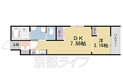 グリーンガーデン 1DKの間取図画像