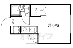 コスモパレス 1Kの間取図画像
