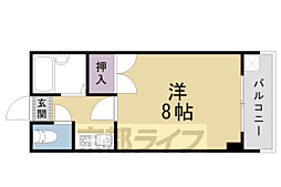 アヴニールK 1Kの間取図画像