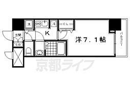 アドバンス京都ソナーレ 1Kの間取図画像