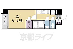エスリード京都梅小路 1Kの間取図画像