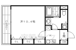 SHICATAONZEBLDG 1Kの間取図画像