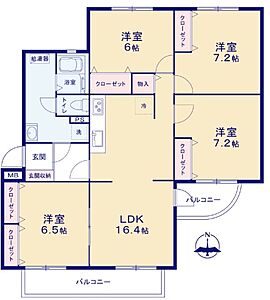 間取り：京急本線「馬堀海岸」駅徒歩8分・2023年12月リフォーム済み