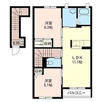 グリーンパティオＡ 201 ｜ 茨城県取手市駒場1丁目27-11（賃貸アパート2LDK・2階・57.17㎡） その2