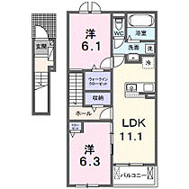 ヴィスタブライトD 203 ｜ 茨城県取手市野々井45-1（賃貸アパート2LDK・2階・58.60㎡） その2