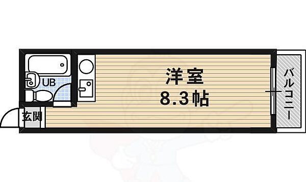 サンウィング桂 ｜京都府京都市西京区川島東代町(賃貸マンション1R・3階・18.90㎡)の写真 その2