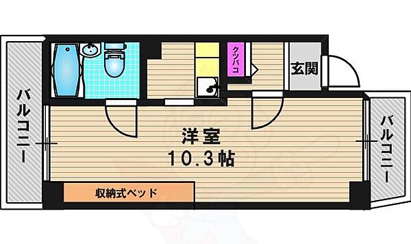 K＆Cコート ｜京都府向日市寺戸町殿長(賃貸マンション1R・4階・23.63㎡)の写真 その2