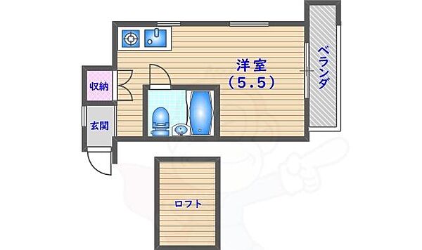 京都府京都市右京区西京極西向河原町(賃貸マンション1R・4階・19.00㎡)の写真 その2