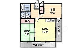 ベルエール長法寺 203 ｜ 京都府長岡京市長法寺川原谷（賃貸マンション2LDK・2階・54.27㎡） その2