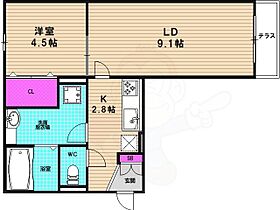 京都府京都市伏見区横大路畑中町（賃貸アパート1LDK・2階・41.66㎡） その2