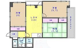 ハイツエリー2 306 ｜ 京都府京都市西京区松室追上ゲ町（賃貸マンション3LDK・3階・83.02㎡） その2