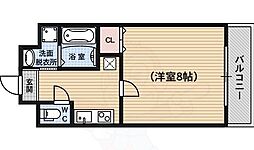 ティムール九条 3階1Kの間取り