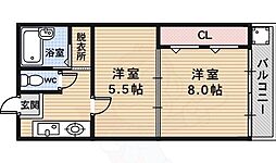 リ・ミラリオ 2階2Kの間取り