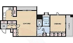 リーガル京都烏丸御池 5階1LDKの間取り