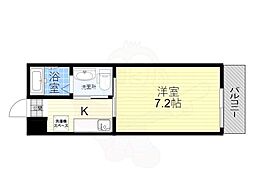 クレアラ・クーオ 2階1Kの間取り