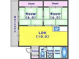 間取図画像 2LDK