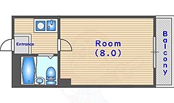 グランデール・サン 1Kの間取図画像