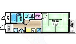フレグランス井上 1Kの間取図画像