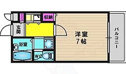 阪急京都本線 東向日駅 徒歩9分の賃貸マンション 2階1Kの間取り