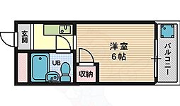 ルプルミエロック ワンルームの間取図画像