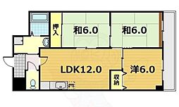 エーデル音羽 5階3LDKの間取り