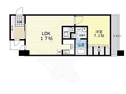リーガル京都五条堀川 5階1LDKの間取り