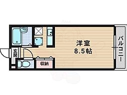セリバ中久世 2階1Kの間取り