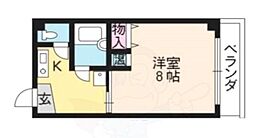 近鉄京都線 竹田駅 徒歩4分の賃貸マンション 3階1Kの間取り