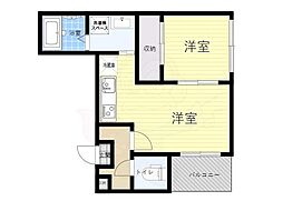 レジデンス藤 3階1DKの間取り