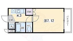 FLAT21 3階1Kの間取り