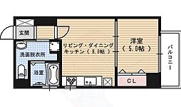 オリザ三条西洞院 7階1LDKの間取り