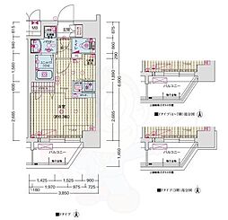 Asclaire京都西院 5階1Kの間取り