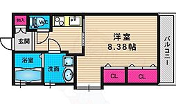 ピソ・シエテ洛西口 1階1Kの間取り