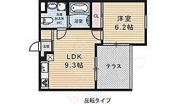 デルフィ 2階1LDKの間取り