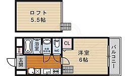 ロフティ智恵光院南 3階1SKの間取り