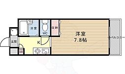 CASA YAMABUN 2階1Kの間取り