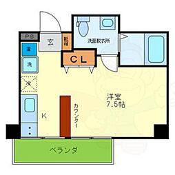 TANAKAビル 3階ワンルームの間取り