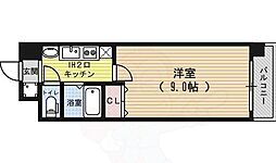 パサージュ二条城東 6階1Kの間取り