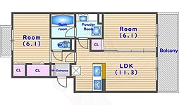 間取図画像 2LDK