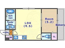 ERRISUEGA 1LDKの間取図画像