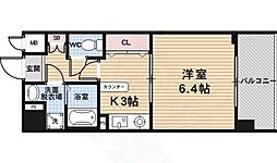 ライジングコート京都西院フロンティア 1Kの間取図画像