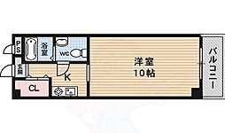 上桂くめマンション 1Kの間取図画像