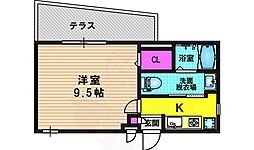 ドマーニ 1Kの間取図画像